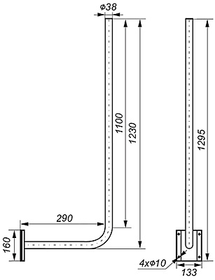 Uchwyt STOJAK maszt anteny satelity satelita SAT Marka MAT-COMPANY