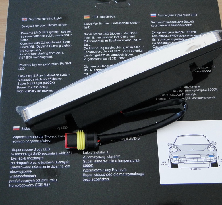 SUPER MOCNE SWIATLA DO JAZDY DZIENNEJ LED LEADHOME Voltage 12 V