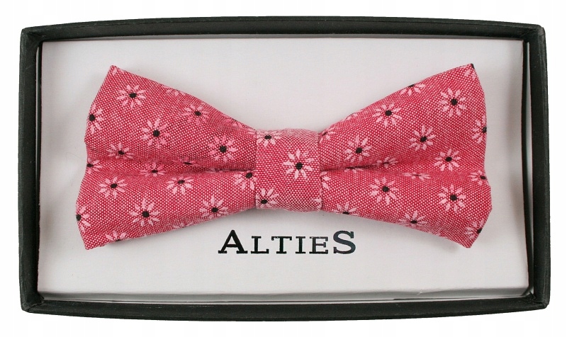 Modna mucha z poszetką - Alties Wzór dominujący kwiaty