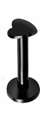 

Labret Czarny Serce Chrząstka Ucho 1,2/8/3mm 316L