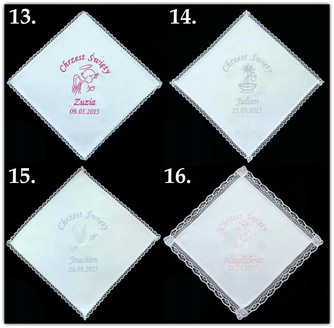 BIAŁA SZATKA z HAFTEM chrztu CHRZEST dziewczynki Dodatkowe informacje Szatka