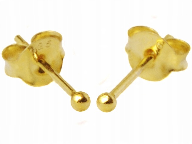 

Versil kolczyki kulki 1,6 mm złocone Srebro 0,925