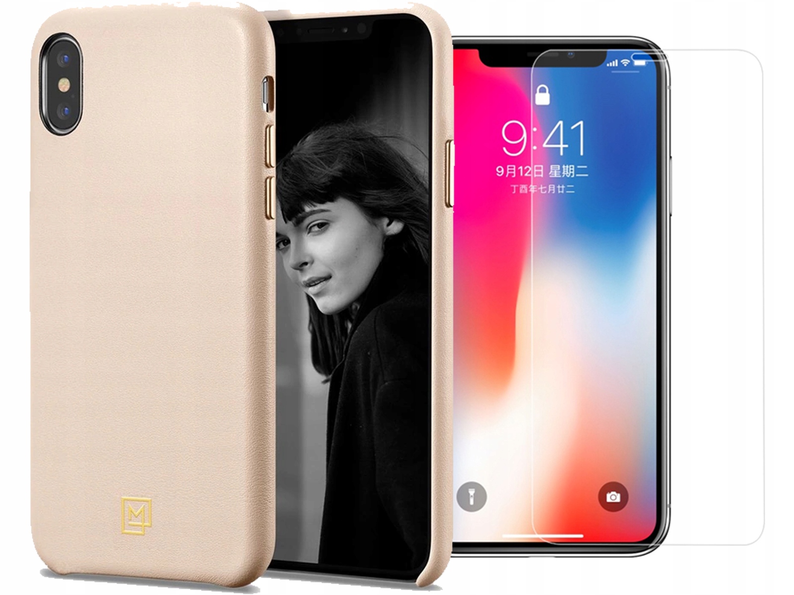 

Etui do iPhone Xs Max + szkło, Spigen Manon, case