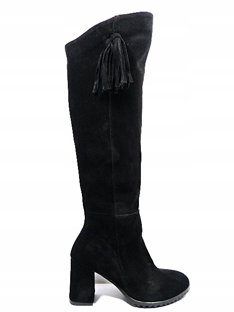 Kozačky J.Wolski 39 černé kožené pohodlné podpatky klasické dámské kozačky