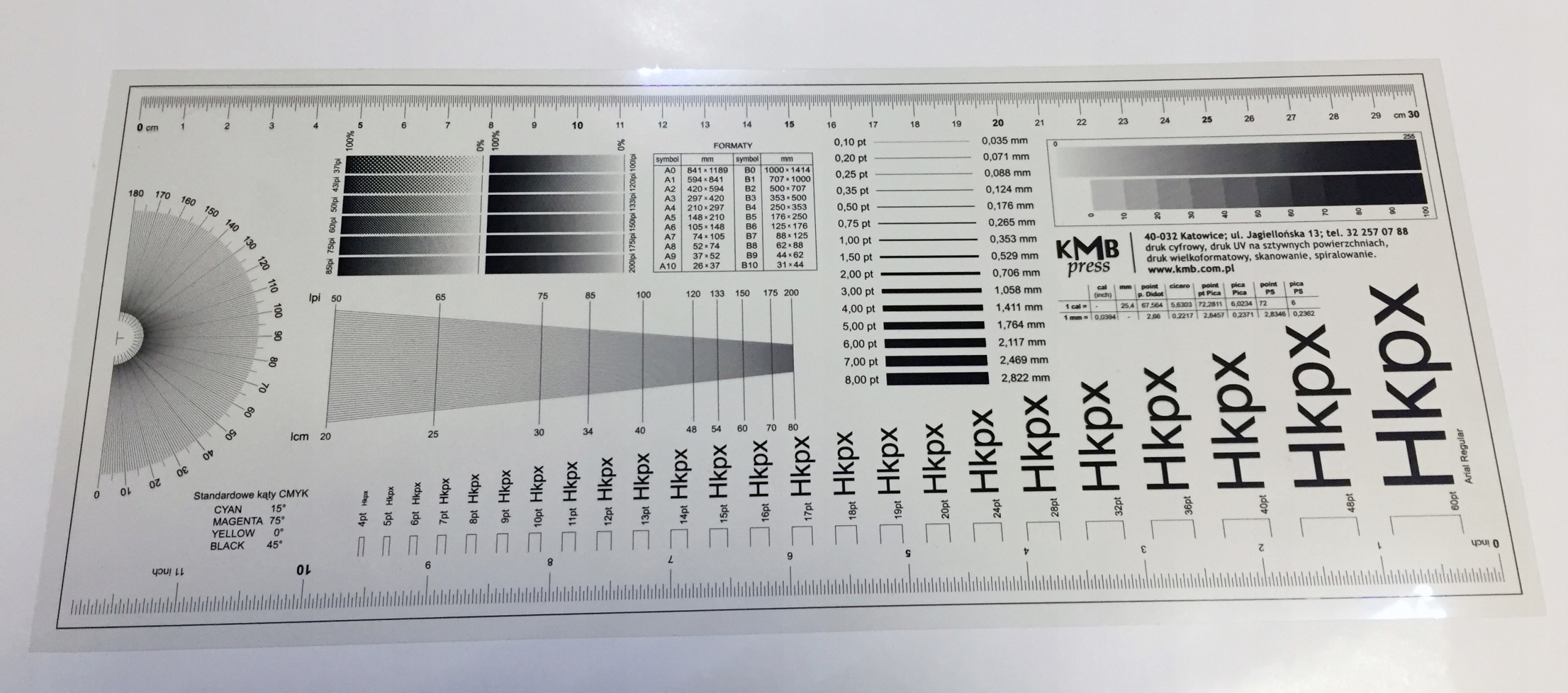 

Miarka poligraficzna linijka grafika komputerowego