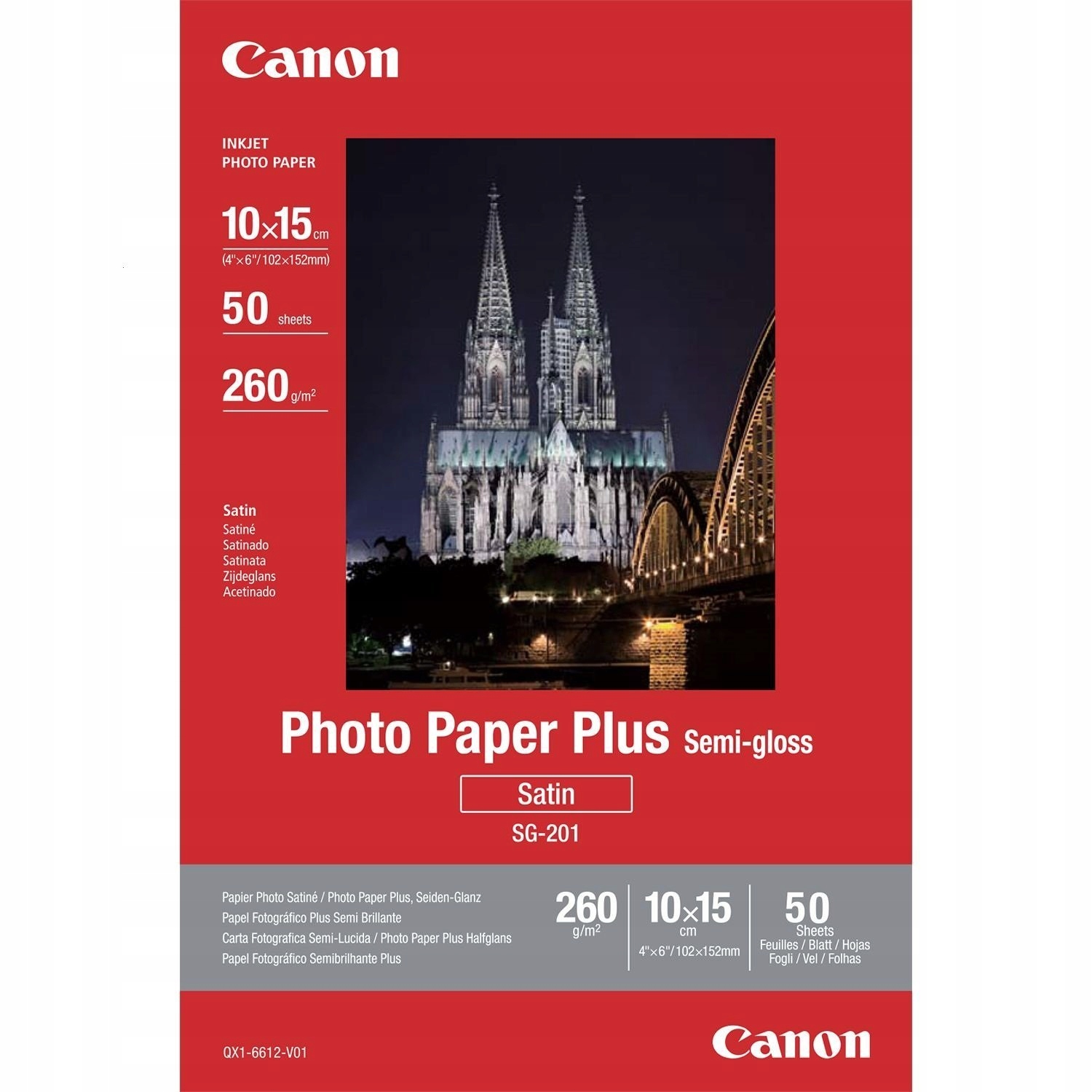 

Papier foto Canon SG-201 10x15 260g/m2 50ar Półmat