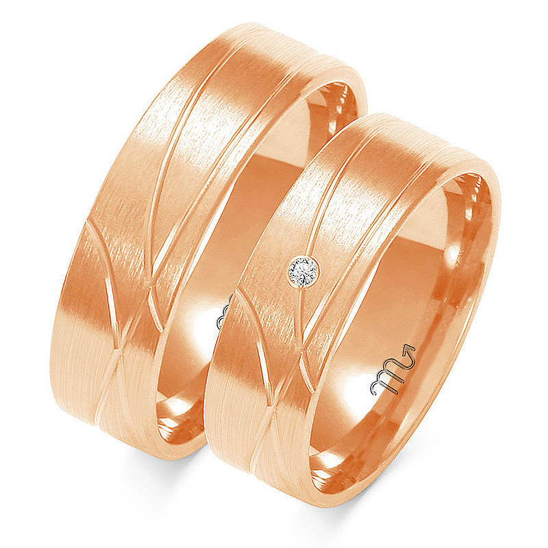 Zlaté Prsteny 14K 5,5 mm Zirkon id A-134