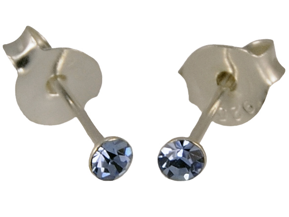 

Kolczyki z cyrkonią 2,5 mm sztyfty srebro 0,925
