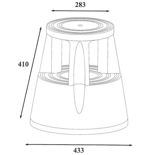 Taboret na kółkach oryginalny podest Lift Twinco "Stopa Słonia Marka inna