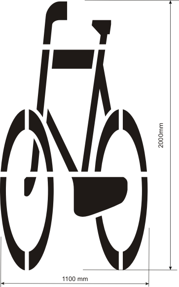 SZABLON MALARSKI P-23 ROWER OZNAKOWANIE ŚCIEŻKI