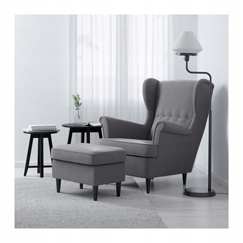 IKEA STRANDMON podnóżek wygodny stylowy SZARY Marka Ikea