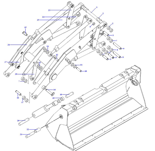 TULEJA SWORZEN CAT 428E PRZEDNIA LYZKA ZESTAW Part number