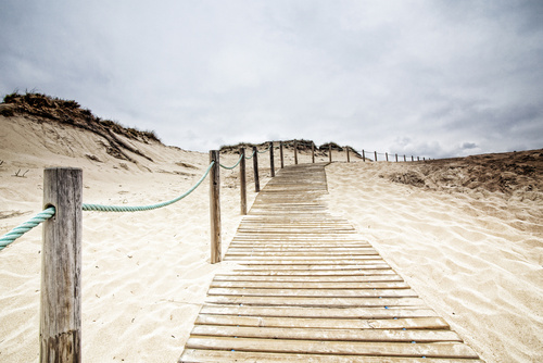 

Fototapeta 3D Fliz Most Wydmy Widok Plaża Pomost