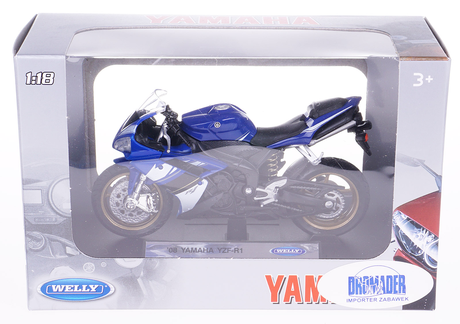 YAMAHA YZF-R1 METALOWY MODEL WELLY MOTOCYKL 1:18 Kod producenta 12144