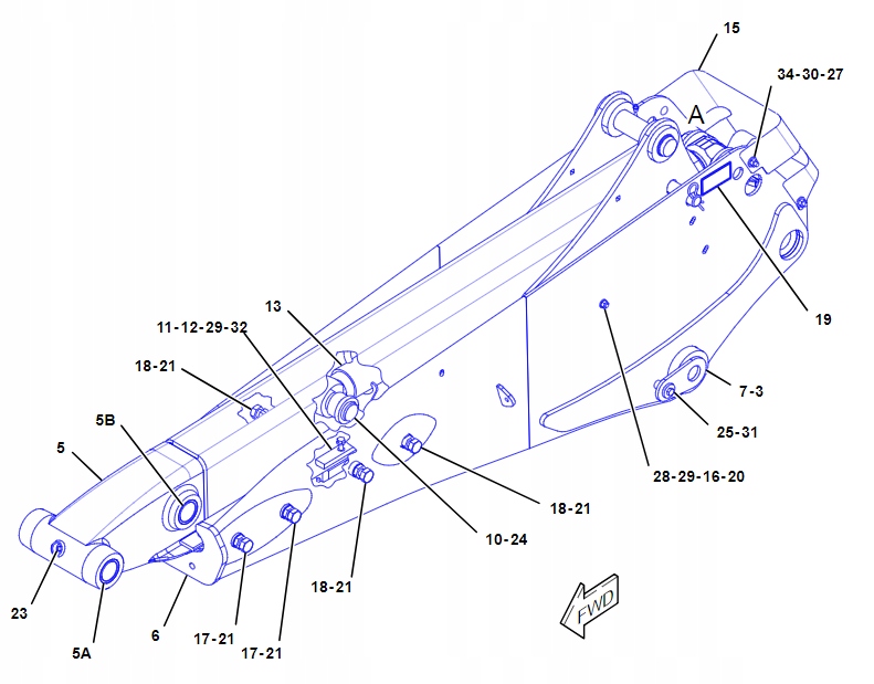 SLIZG SLIZGI TELESKOP ZESTAW CAT 428 432 E OEM Machine type Excavator Backhoe loader Loader