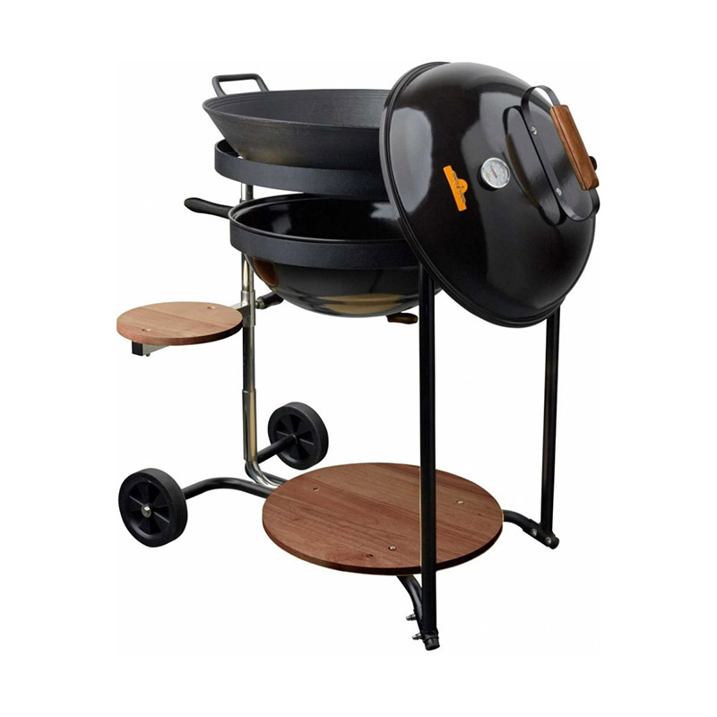 

Grill Węglowy Ogrodowy Pokrywa Koła Wok Półki