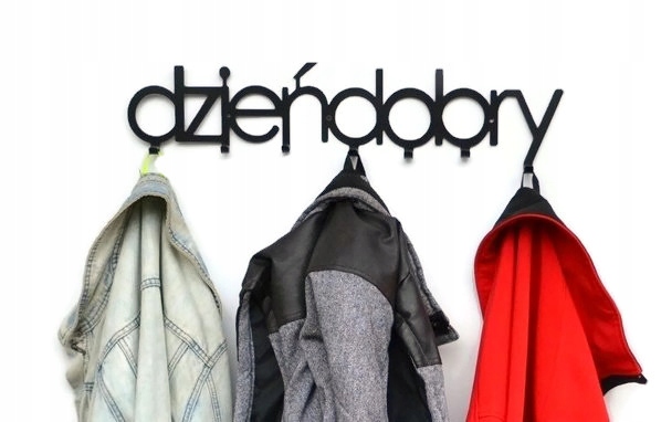 

Dzień dobry #2 Czarny Wieszak na ubrania 60cm