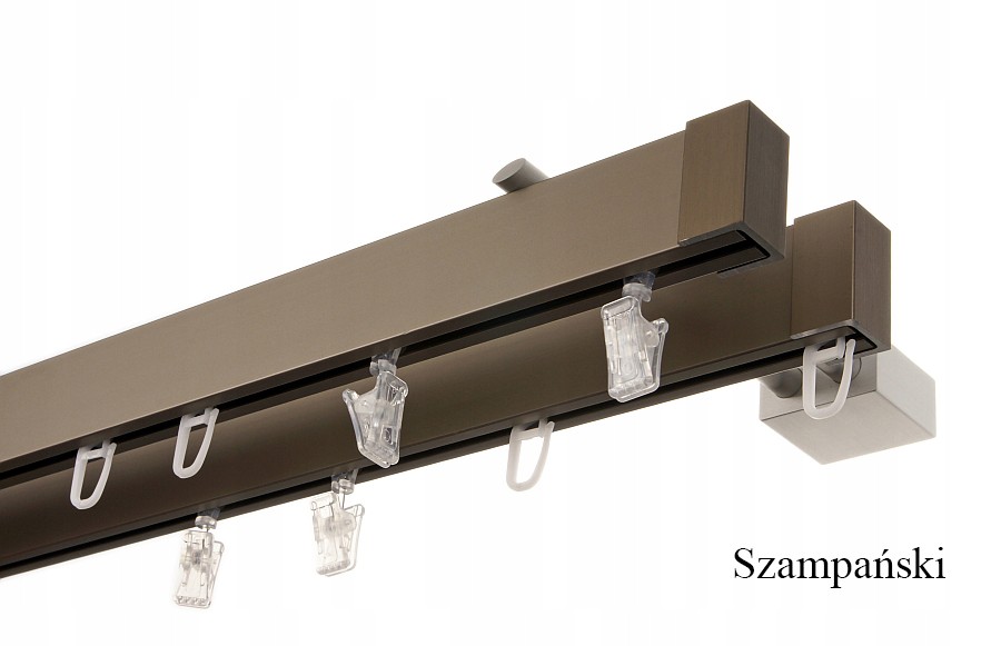 KARNISZE APARTAMENTOWE ALUMINIOWE KAŻDY WYMIAR II Długość drążka 10 cm