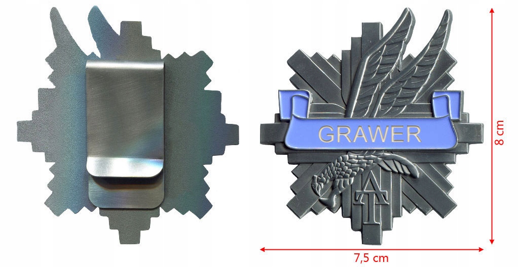 Grawerowana ODZNAKA z etui Waga produktu z opakowaniem jednostkowym 0.4 kg