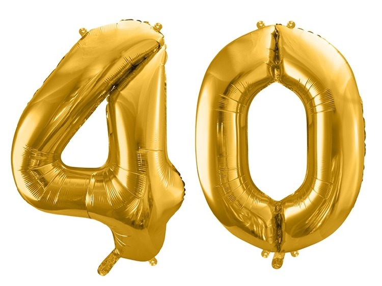 

Balony 40 na Urodziny aż 86cm Złote FB1M-40-019
