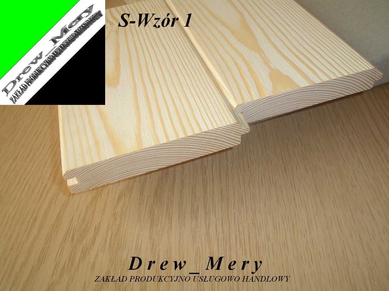 Deska Tarasowa Sosnowa Ryflowana Gr.28x125 Półbal Długość 100 mm