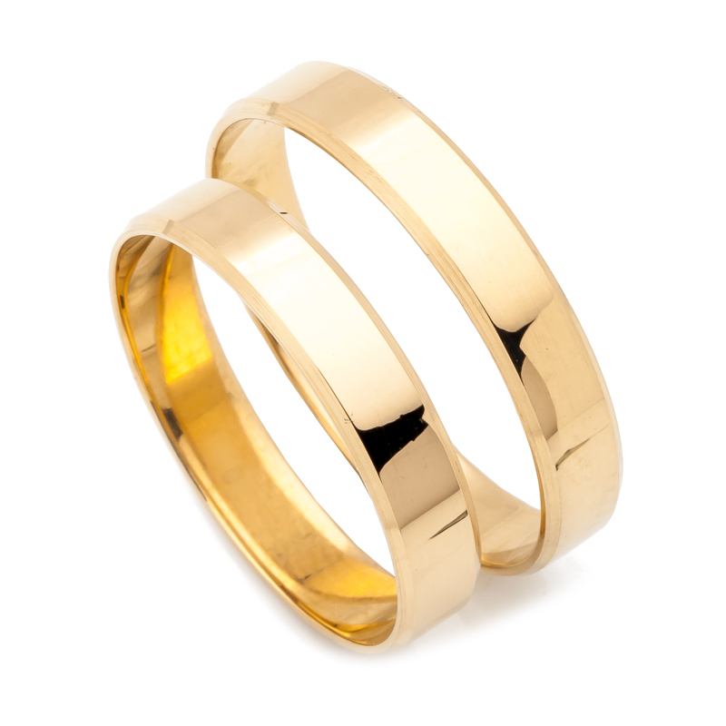 

Obrączki Złote 14K Płaskie 4mm id O-004 Od Ręki