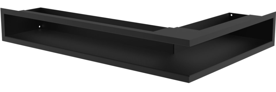 Krbová Mřížka rohová Luft Ventilační Kratki 40X60X9 Černá Kovová