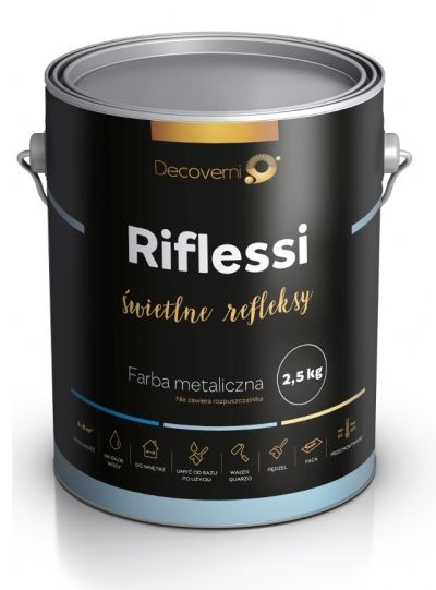 

Riflessi Farba metaliczna 2,5 kg ok 20m2 grunt