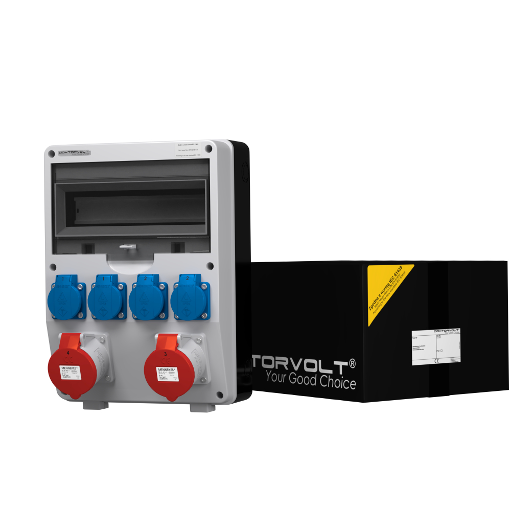 Rozvaděč Td 2x32A 4x230V zásuvky Schuko Doktorvolt DV-2176-D