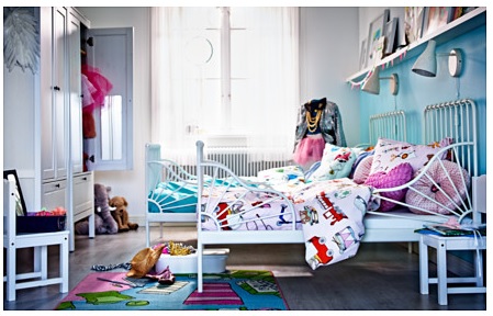 IKEA MINNEN łóżko rosnące rama + dno, BIAŁY Długość 135 cm