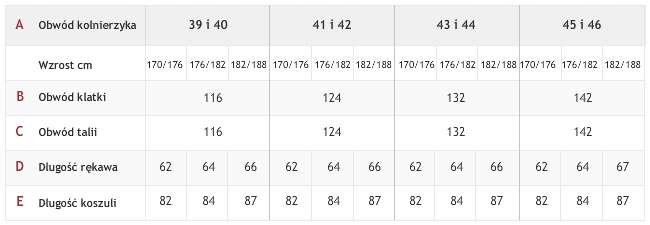 KOSZULA SZARA KLASYCZNA SP/G 43/44 176-182 Kolor szary