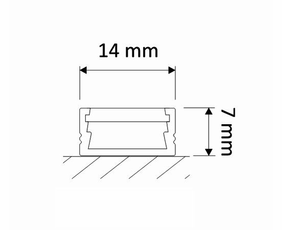 Profil ALU nawierzchniowy do taśmy LED 2m czarny Typ profil do LED