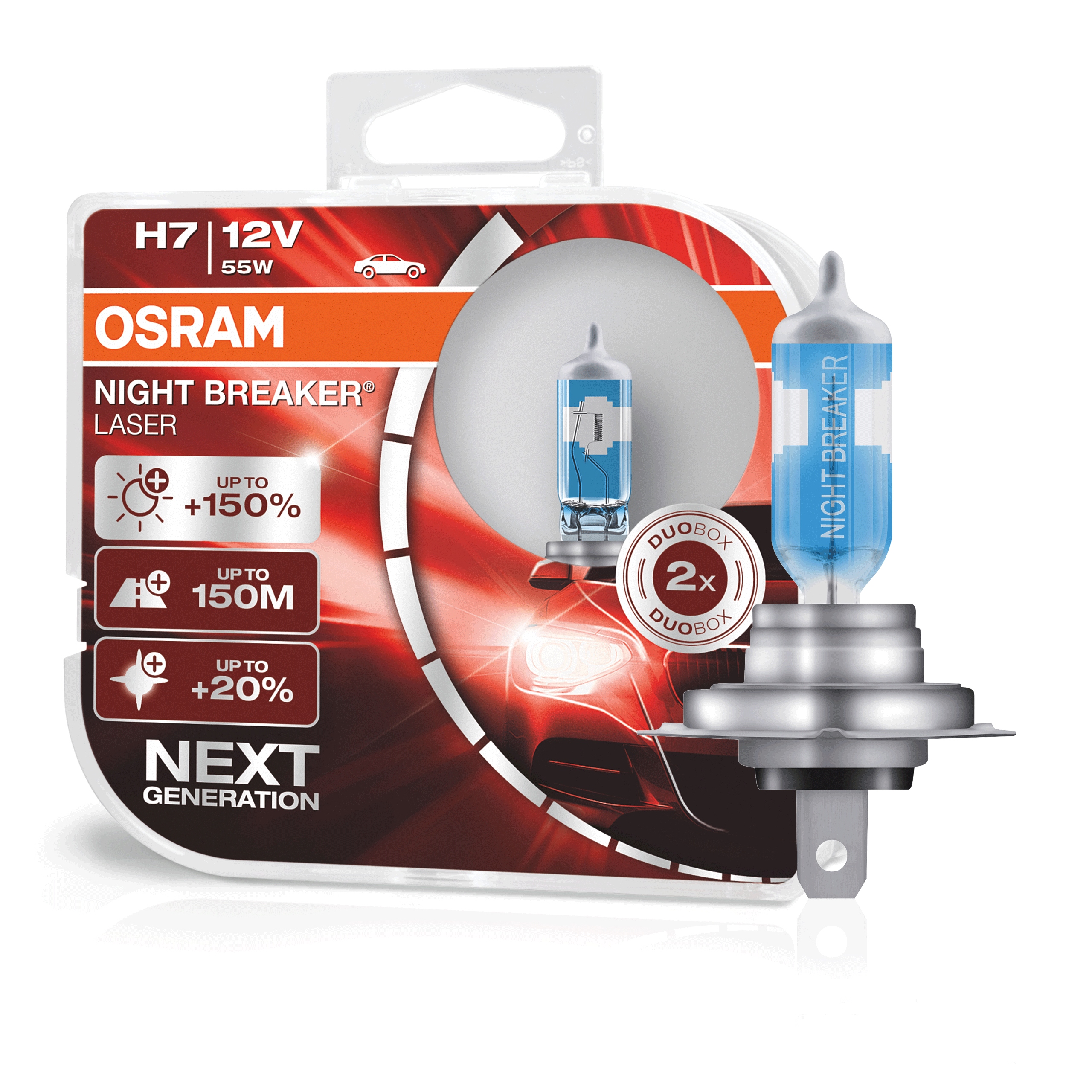 

Osram Żarówki H7 Night Breaker Laser +150% 150M