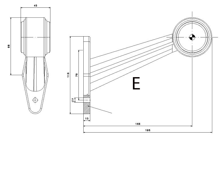 LAMPA LAMPKA OBRYSOWA DIODOWA LED ROGOWA 12/24V E Rodzaj lampy uniwersalna
