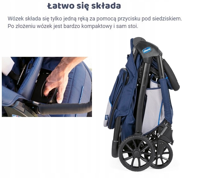 CHICCO - KWIK.ONE wózek spacerowy - praktyczny Rodzaj kół Piankowe