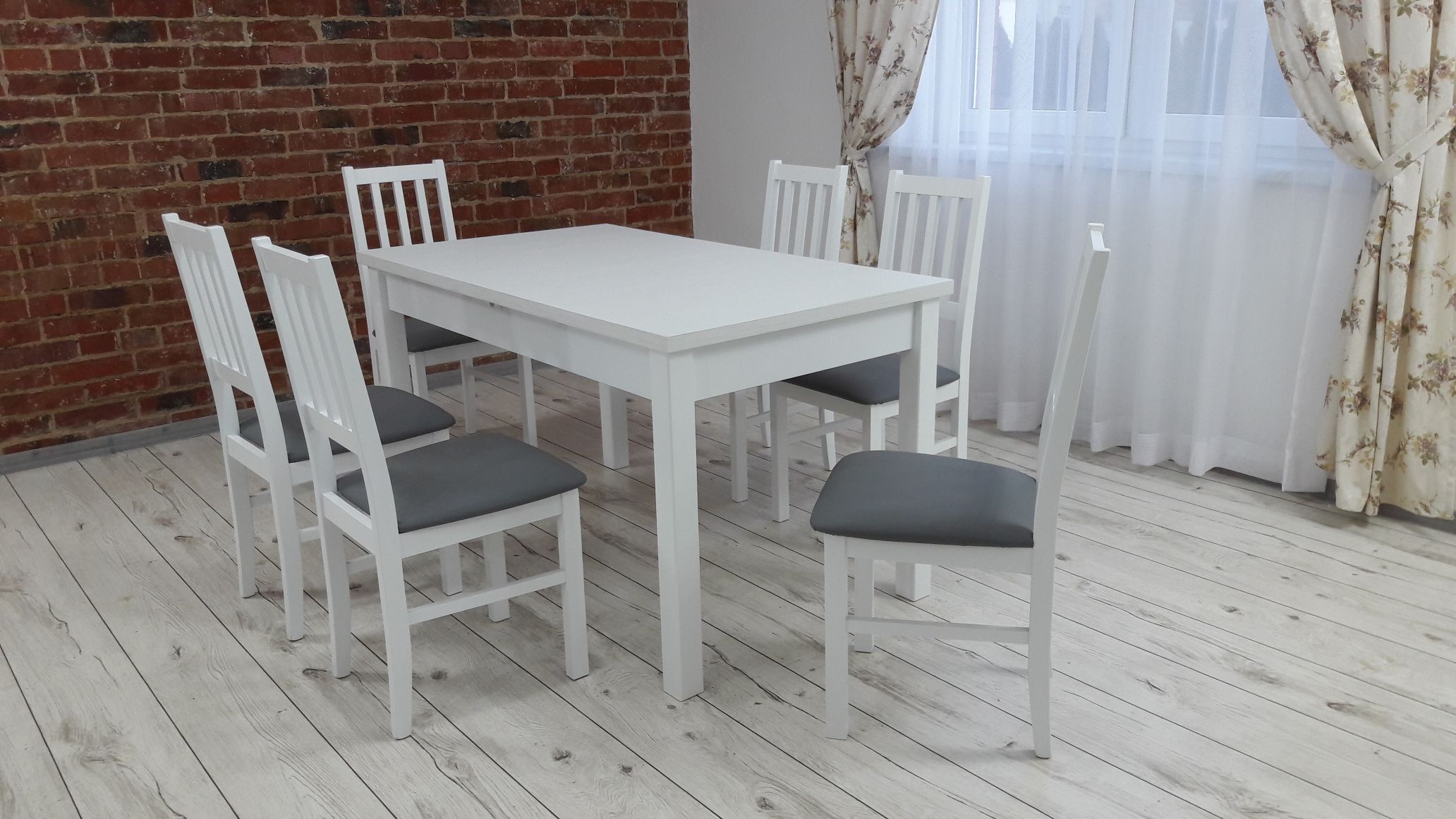 Sada 50 bielych A PÁNOV stôl + 6 stoličiek MK IV RIBES