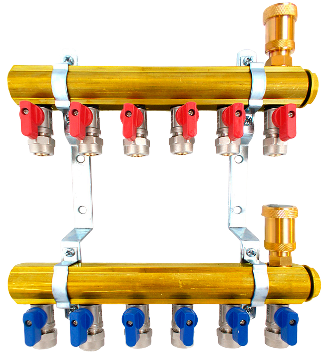Rozdeľovač C.o. 6 sekčná sada ventilov pex 16