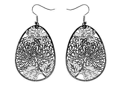 

Kolczyki Wiszące Stalowe Ornament - Astry
