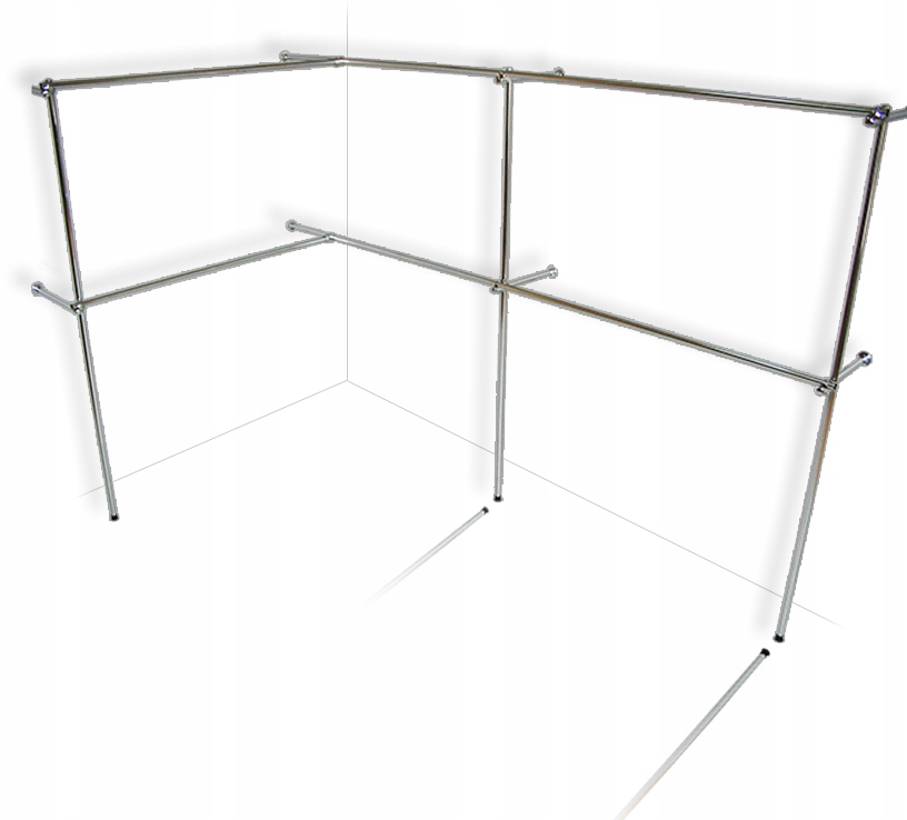 

Regał Odzieżowy Stojak Ubraniowy Wieszak 1,5x3x2m