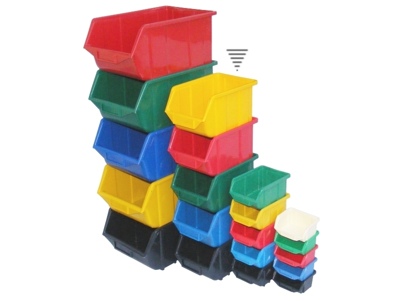 POJEMNIK MAGAZYNOWY CZERWONY - 240x155x125mm Marka inna