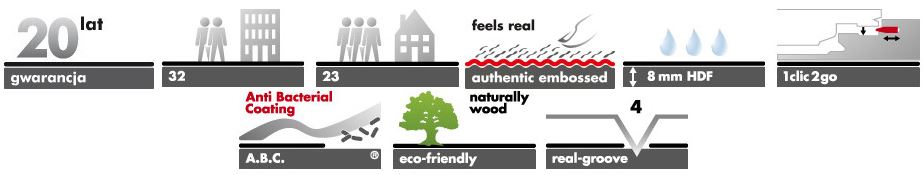 PANELE ORZECH SOLEIL 8mm AC4 V-FUGA Kolekcja VARIOSTEP PRESTIGE