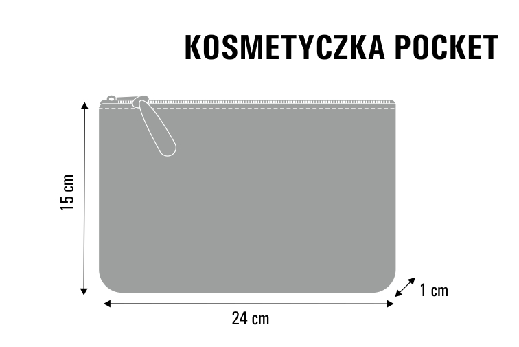 Kosmetyczka filcowa BERTONI torebka mała Husky Wysokość 15 cm