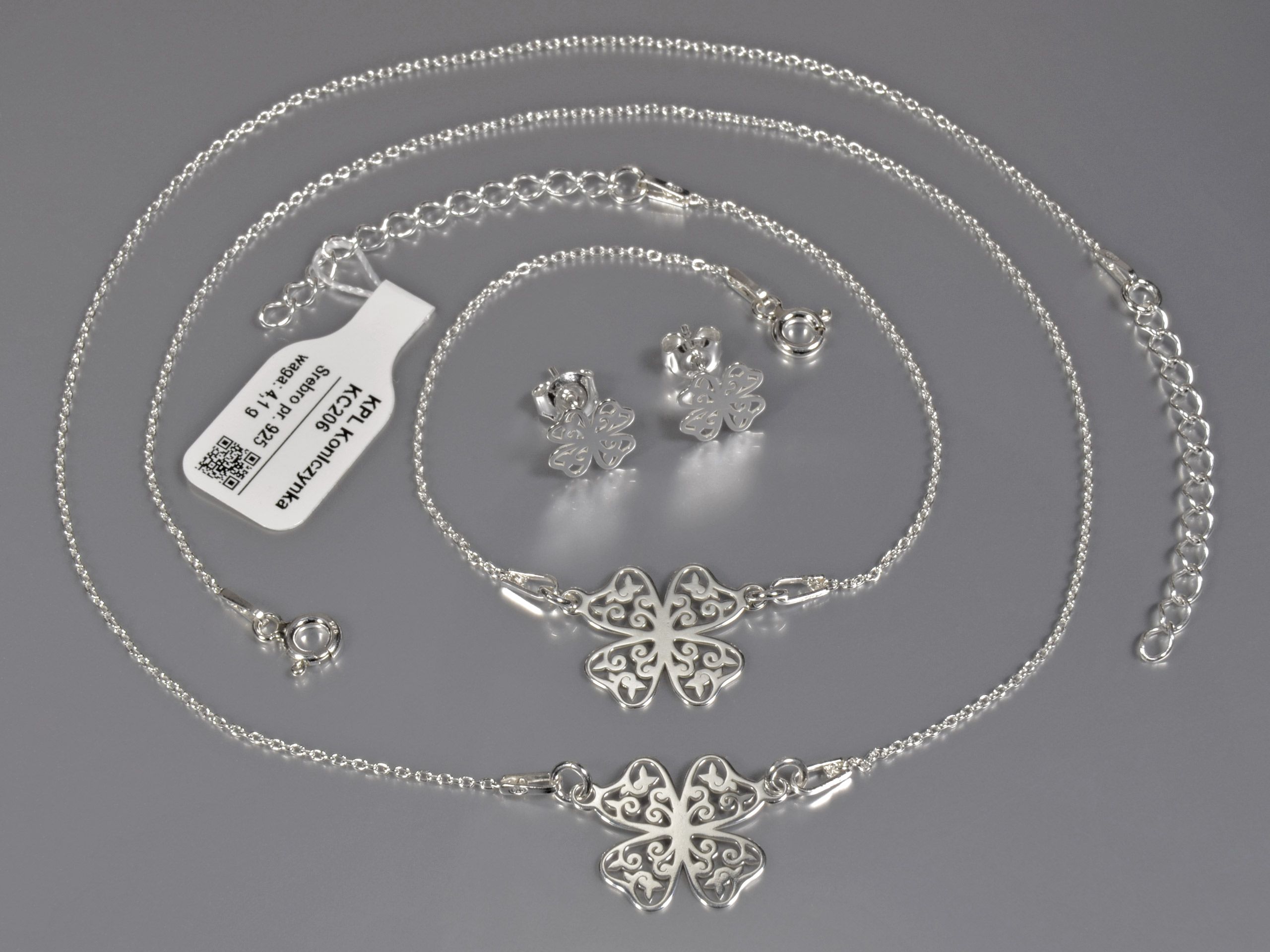 SREBRO KOMPLET BIŻUTERIA CELEBRYTKA KONICZYNKI 206 Marka Inna marka