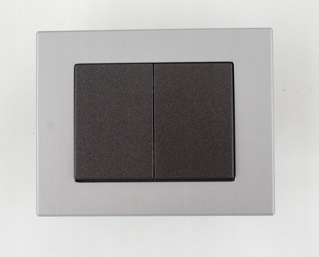 

Włącznik podwójny IP44 grafitowy Vilma