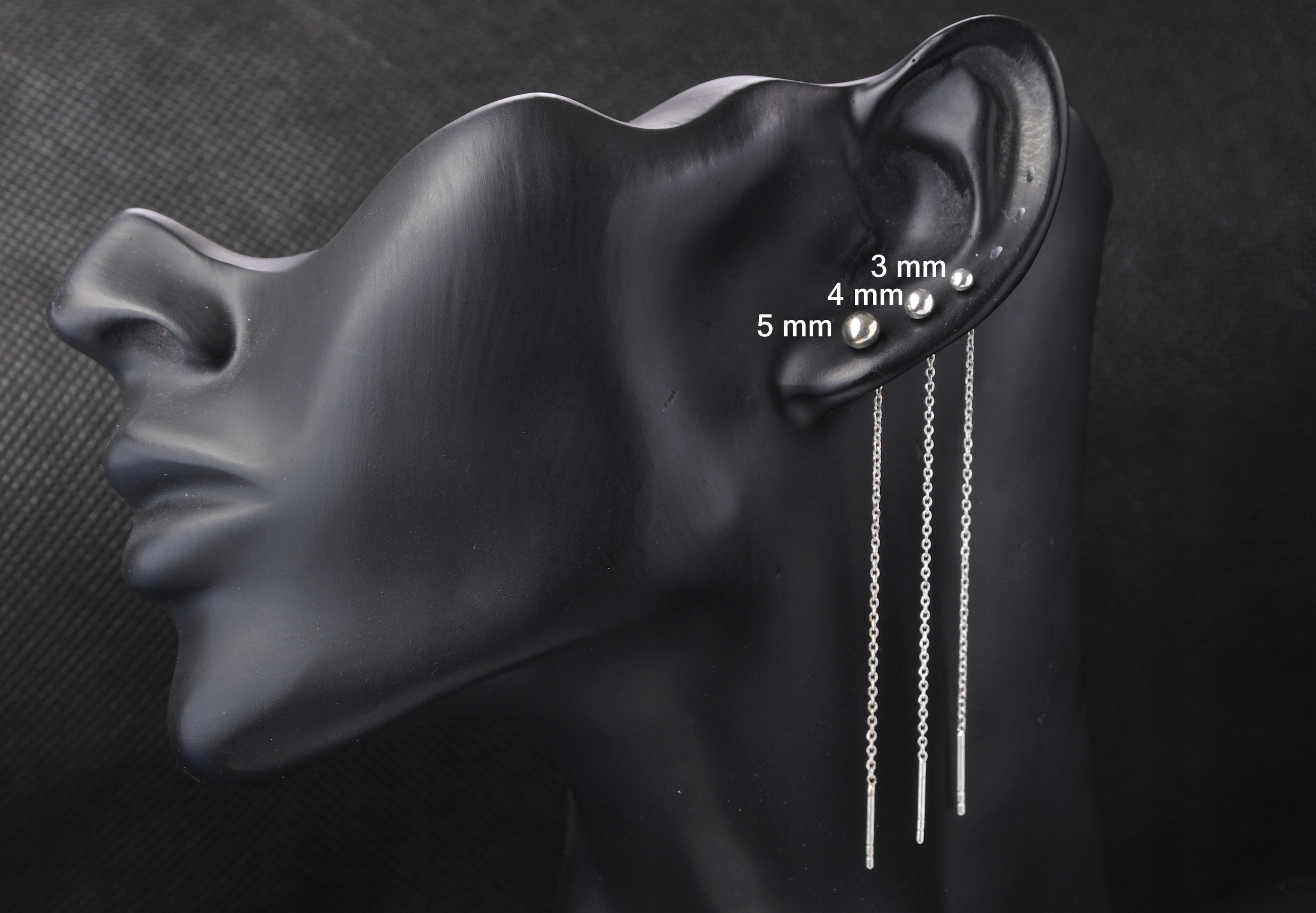 VERSIL kolczyki przeciągane kulki 5 mm srebro 925 Rodzaj zapięcia sztyft