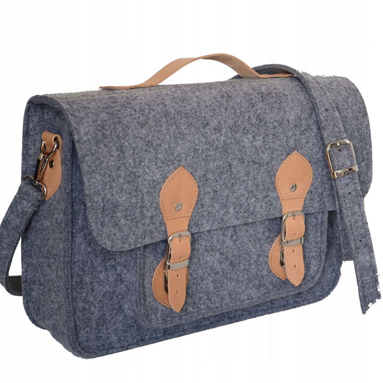 Aktówka filcowa 17 cali - Torba na laptopa 17 cali Materiał dominujący filc