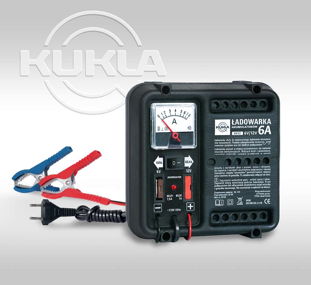 PROSTOWNIK ŁADOWARKA KUKLA BK 12/5 6V 12V 6A Marka Kukla