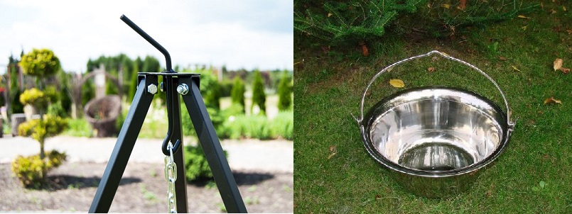 KOCIOŁEK WĘGIERSKI NIERDZEWNY 10L STOJAK POKRYWKA Producent Artnik