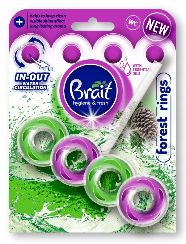 

Brait Fresh Kostka Do Wc 2-fazowa Forest Rings 40g