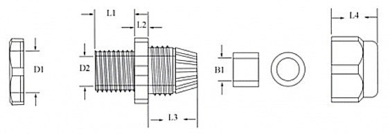 DŁAWIK KABLOWY DŁAWNICA KABLOWA PG-7 10 szt. Liczba sztuk w ofercie 10 szt.